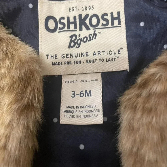 Osh Kosh B'Gosh Faux Fur Vest 3-6 Months - Picture 5 of 5